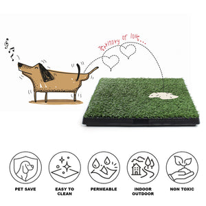 Fudajo Toilette per cani 63x51 cm Lettiera con erba sintetica per addestramento di cani e cuccioli