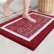 Pavimento antiscivolo per bagno, assorbente, lavabile - 40 x 60 cm Matto di assorbimento per bagno, pavimento morbido per bagno, doccia, vasca, area lavaggio (rosso)