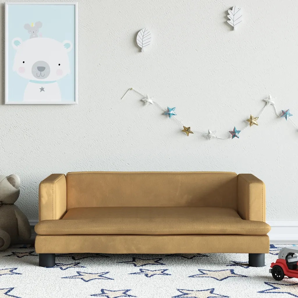 Divano per Bambini Marrone 80x45x30 cm in Vellutocod mxl 69828