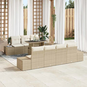 Set Divano da Giardino con cuscino 8 pcs Beige e Crema 3357864