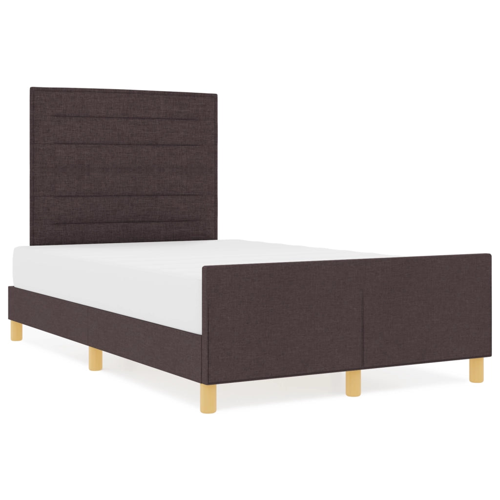 Struttura del Letto  Marrone Scuro 120x200 cm in Tessuto