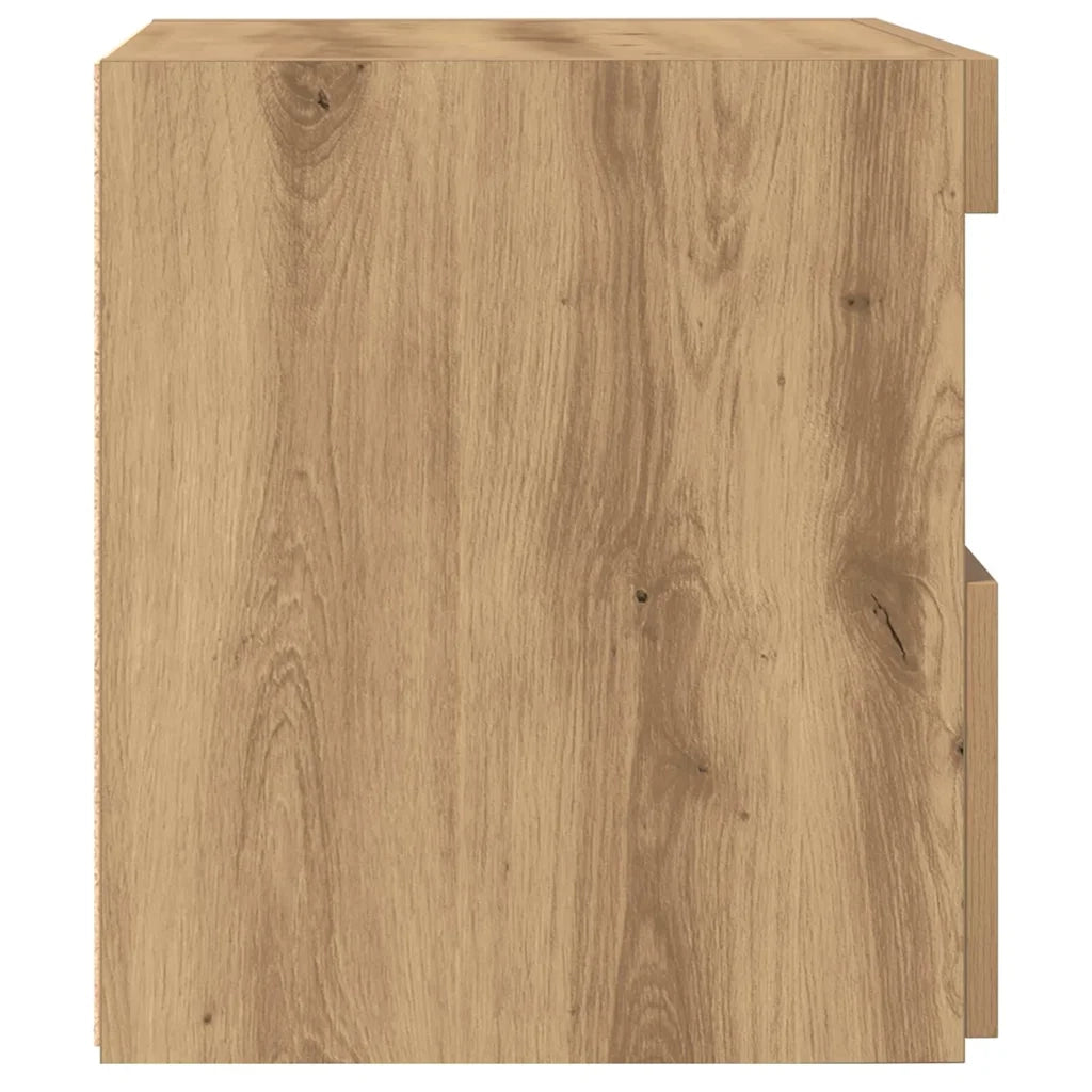 Set di 2 Comodini | Armadio da Notte | Mobiletto da notte Rovere artigianale 50 x 40 x 45 cm