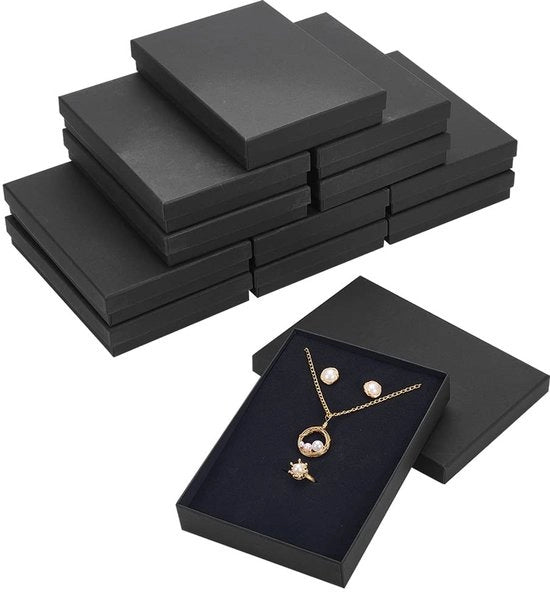 Scatola di regalo 12 parti - Cassetta di gioielli - Forma rettangolare - Confezione di regalo - Scatola di smeraldi - 18x13x3cm - Cassetta di gioielli