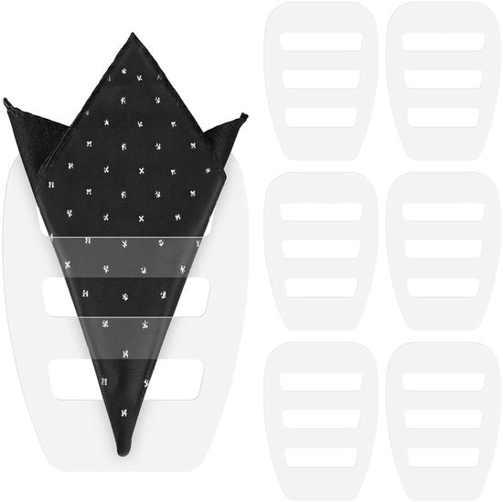 6 pacchi di contenitori per camicie per uomo, contenitore trasparente nero per la valigia, 12,5 x 8,8 cm