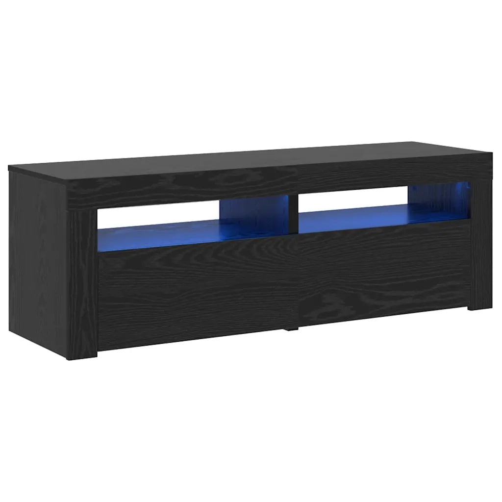 vidaXL Mobile Porta TV con LED Rovere Nero 120x35x40 cm Multistrato