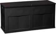 Baule multiuso Trend 320 litri in resina per esterno apertura con lucchetto colore nero Toomax