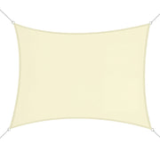 Tenda da Sole Rettangolare ¨C zephmum ¨C Poliestere 3x4m Bianco crema