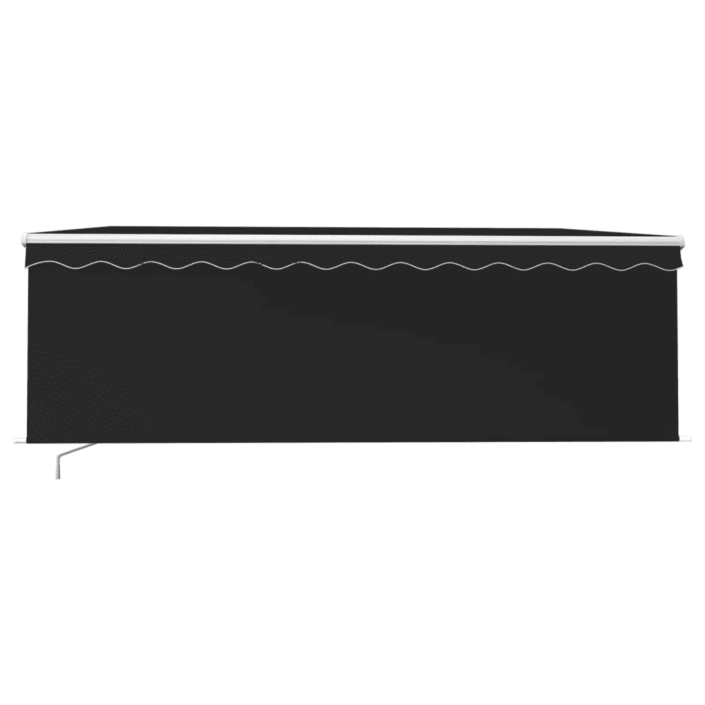Tenda da Sole Retrattile Manuale con LED 4x3 m Antracite 3069304