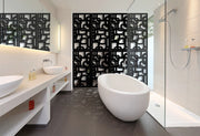 SMART - Pannello in PVC traforato - Parasole Misura: 50x150 cm, Colore: nero