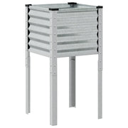 Fioriera | Cassetta per fiori | Vaso da giardino 45x45x88 cm in acciaio zincato