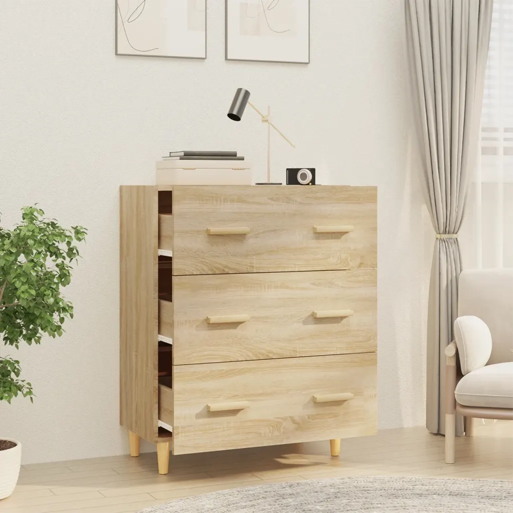 Credenza Rovere Sonoma 70x34x90 cm in Legno Multistrato 812153