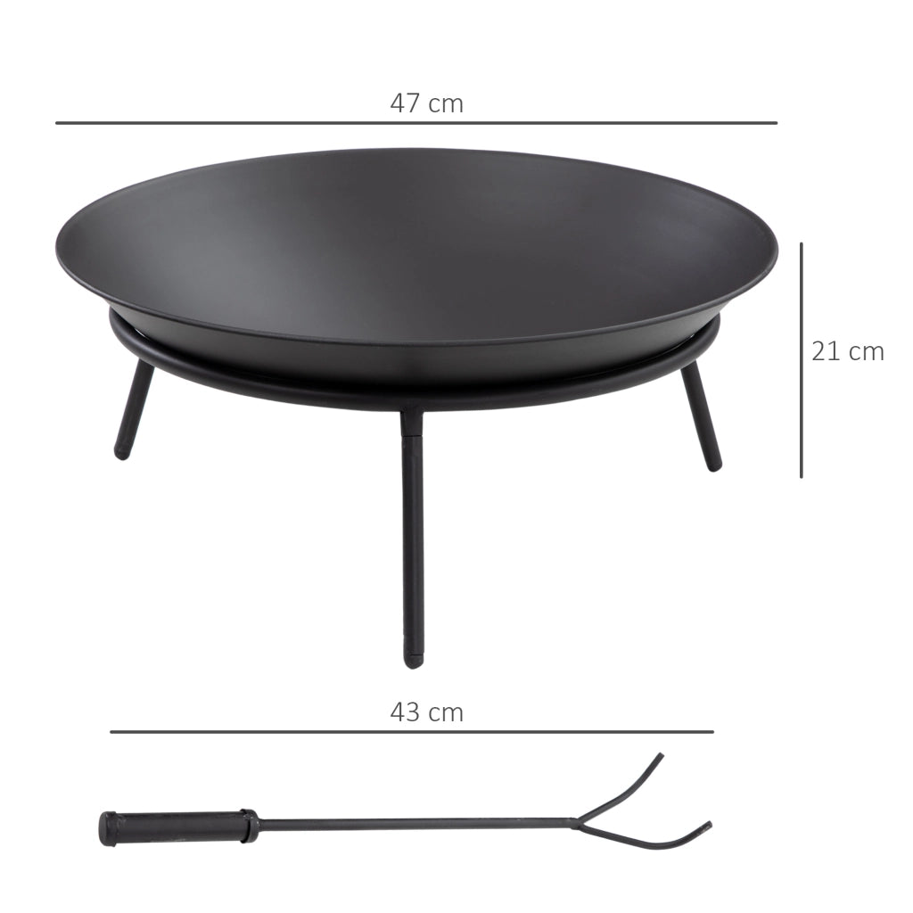 Brasero per Esterno Giardino ¨C zephmum ¨C Nero ?47x21 cm