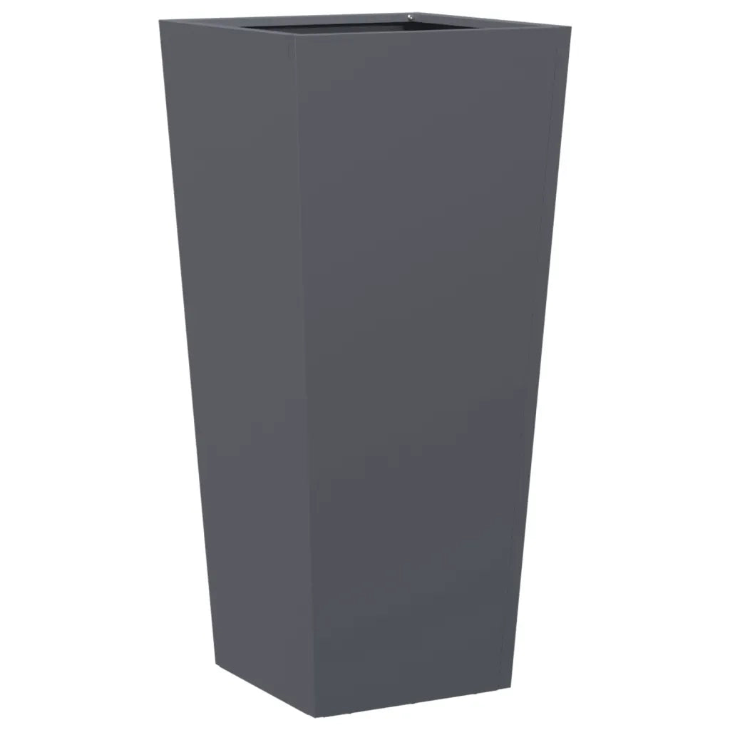 Fioriera da Giardino Antracite 35x35x75 cm in Acciaio 851084