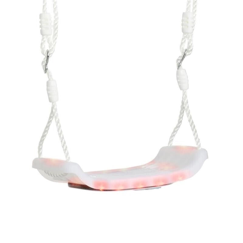 ALTALENA PER BAMBINI 9-36 MESI IN PP E PE CON CORDA REGOLABILE E LUCI LED, 39X16.5X120-180 CM, BIANCO
