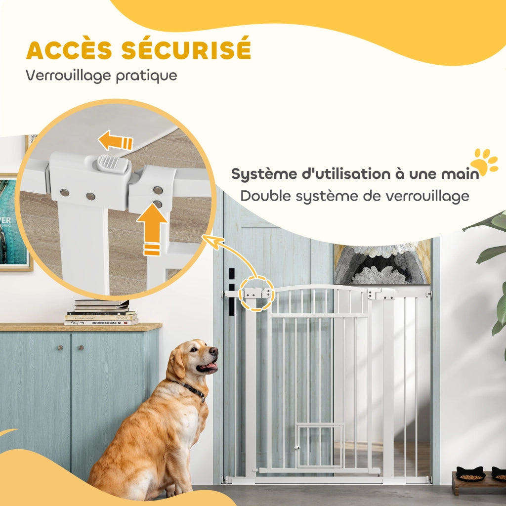 Barriera Sicurezza per Cani ¨C zephmum ¨C Bianco 76-104 cm
