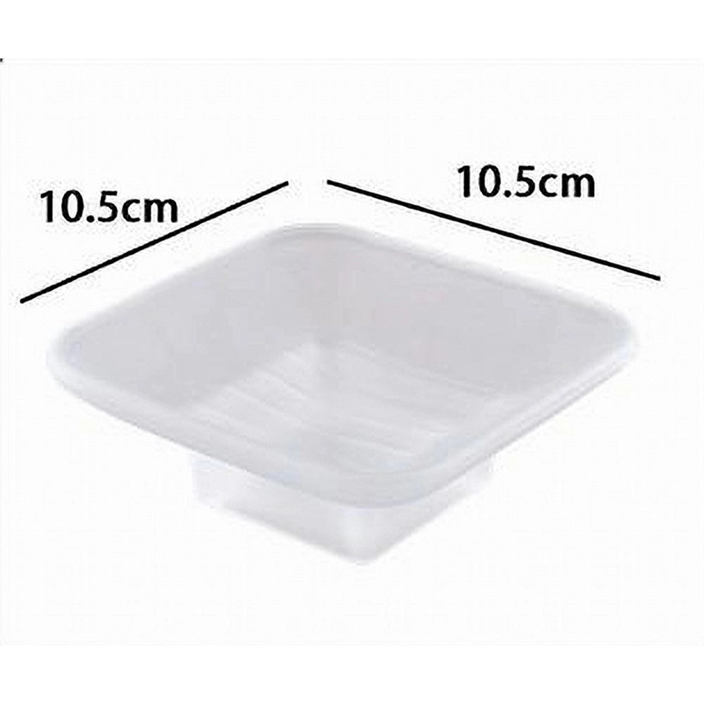 Trade Shop - Piattino Ricambio Porta Sapone In Vetro Satinato Quadrato Bagno Accessorio 87264 -