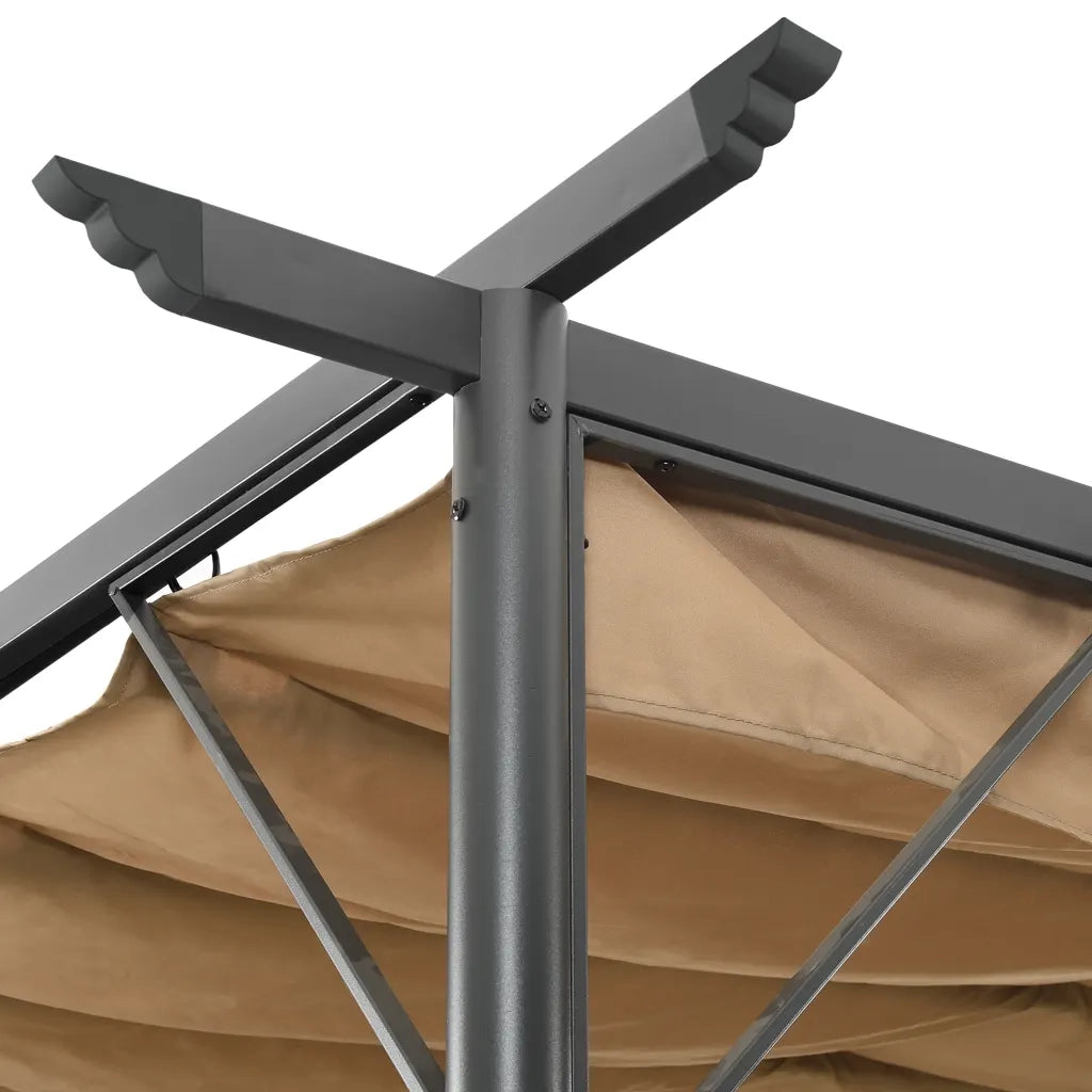Pergola con Tetto Retrattile Talpa 3x3m in Acciaio 180 g/m² 312227