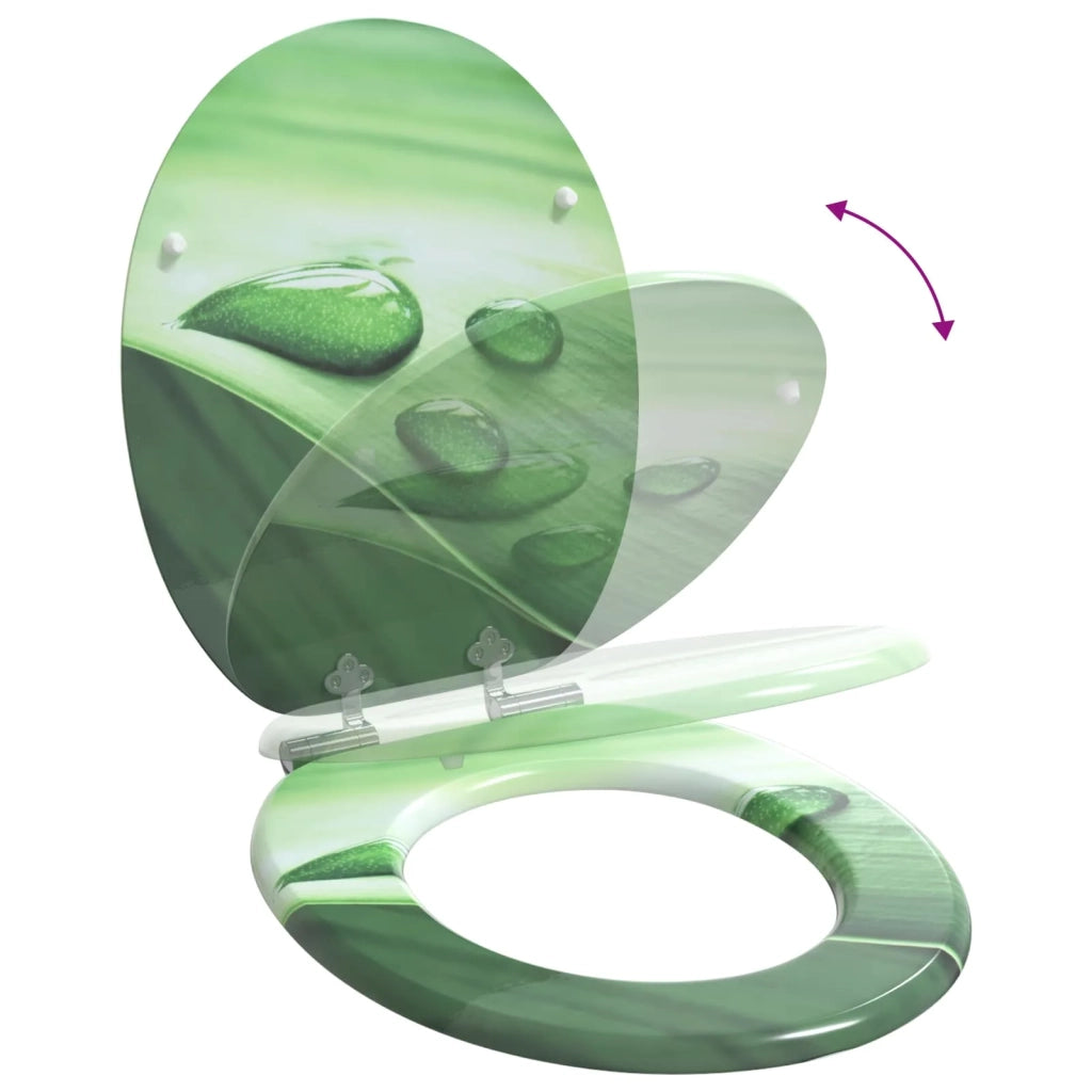 Sedile per toilette con chiusura morbida Goccia verde CFW6356403