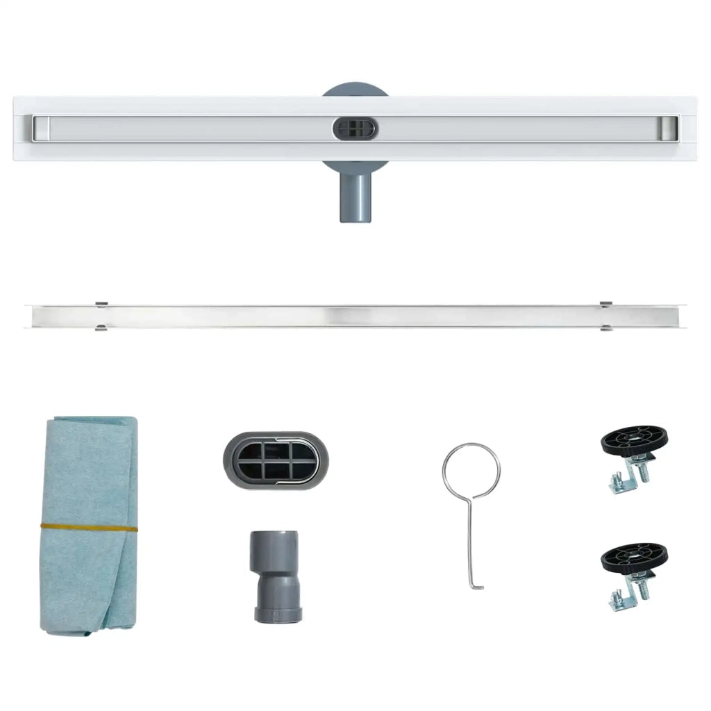 Scolascale per doccia a 360° con modello slim Argento 70 cm
