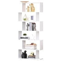 Libreria di Design Mobili Ufficio Scaffale in Legno 80x24x191cm Bianco