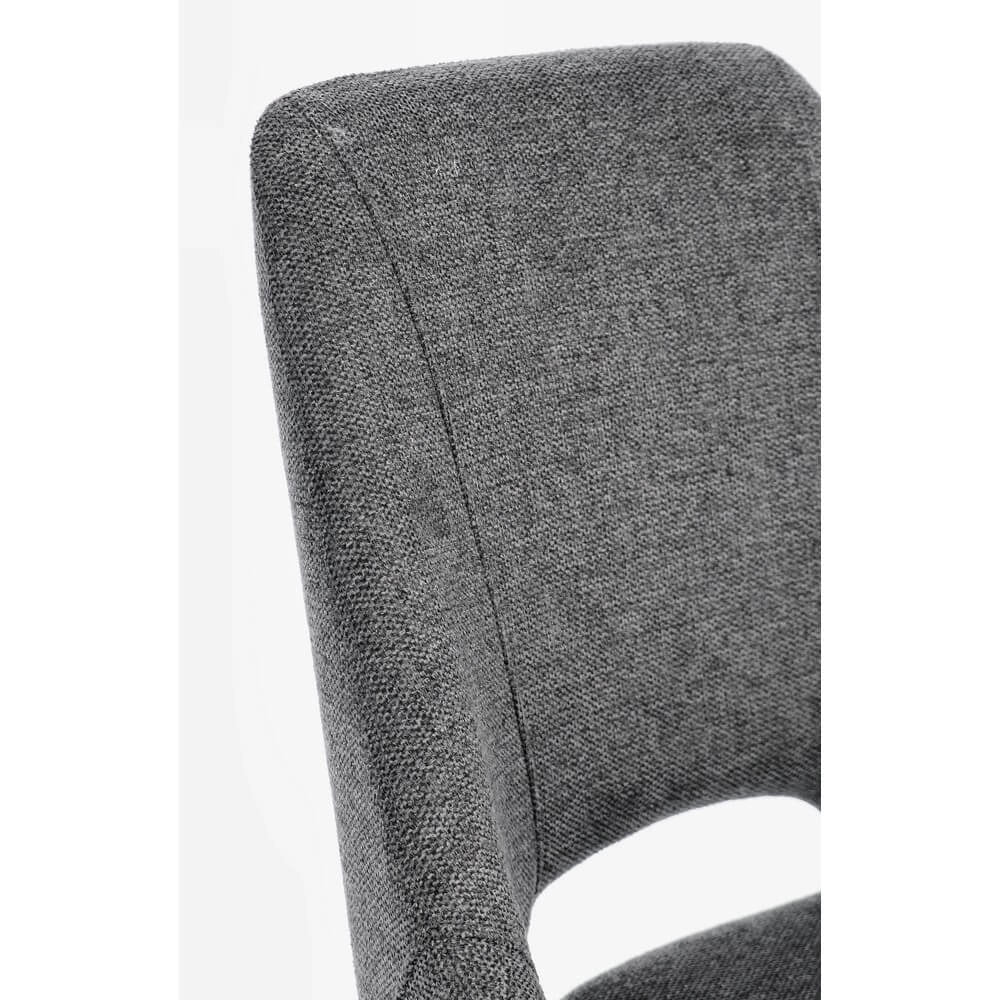Set di 2 Sedie Imbottite in Tessuto con Gambe in Acciaio - GRIFFIN