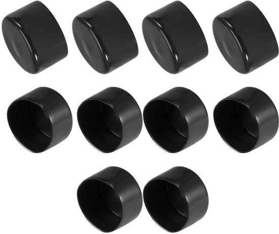 Flessi di gomma flexibili 50 mm ID - 10 pezzi - Protezioni cavi in vinile nero - Materiali morbidi e resistenti - Dadi di gomma