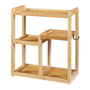 Scaffale dal design senza tempo per soggiorno camera da letto mobiletto da parete per bagno Höör bambù 42 x 37 x 17 cm naturale 03_0011272