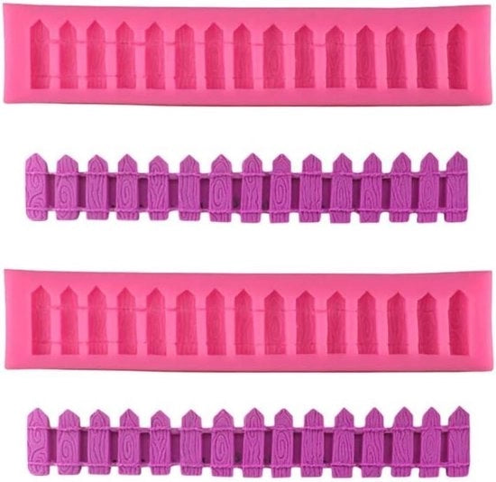 Due set di utensili per la cottura - forma di silicone per decorazione di torte con fondant e recinzione