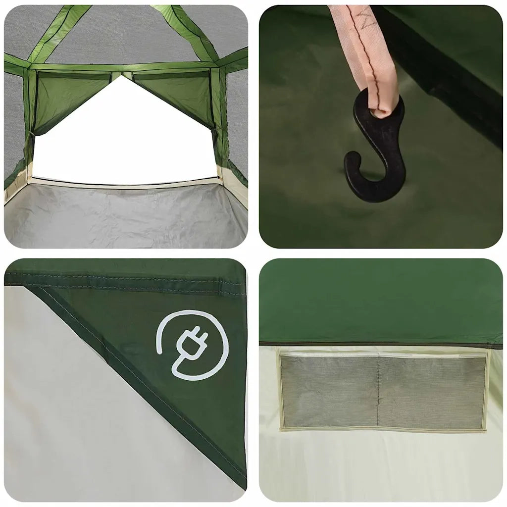 Tenda interna per 7 persone Verde e Grigio 300 x 300 x 250 cm