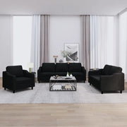 Set di Divani 3 pz con Cuscini Nero in Tessutocod mxl 128112