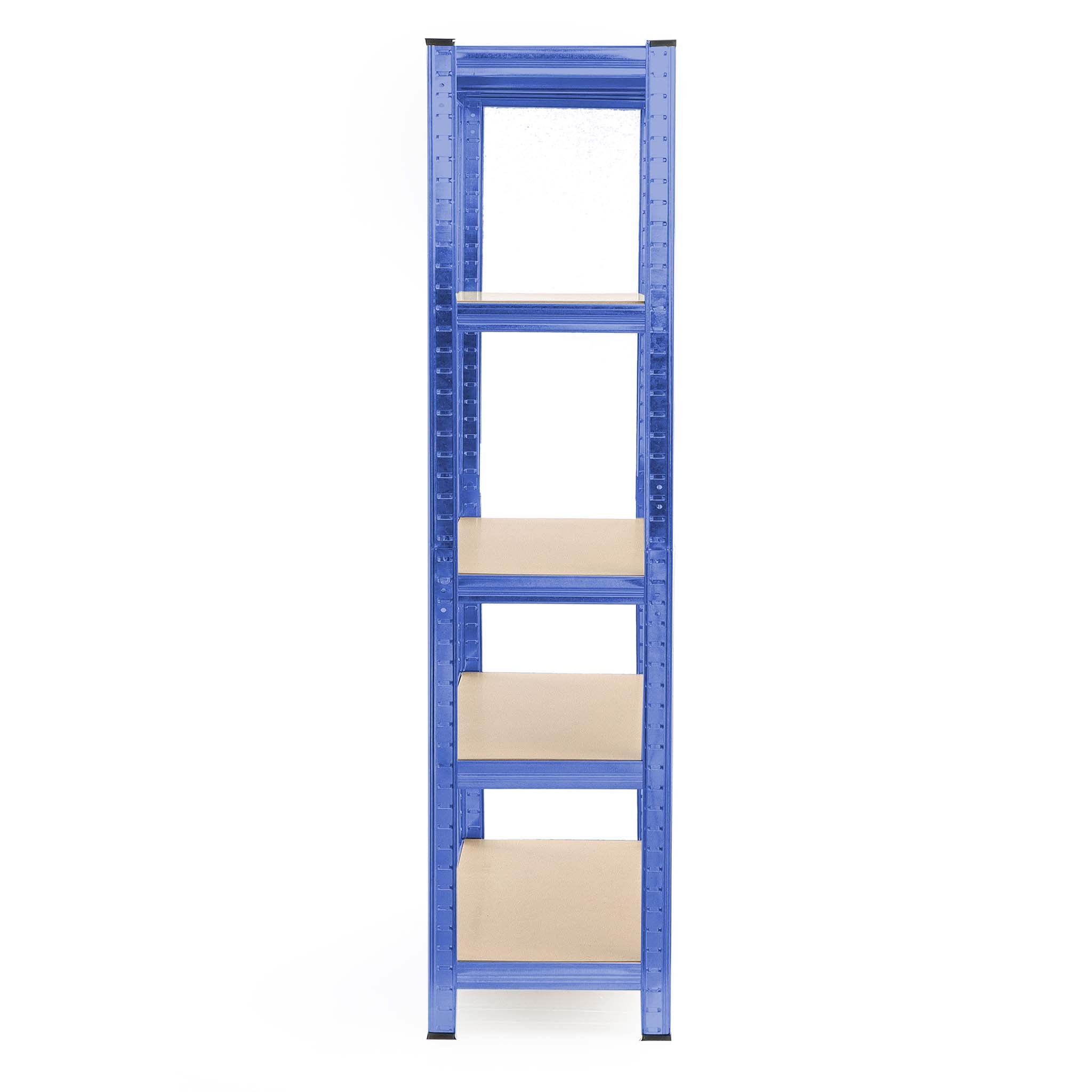 Scaffale per carichi pesanti blu 100x50x204cm Scaffale a incastro 5 ripiani 200kg/piano