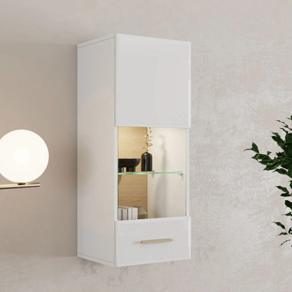 Gonnes, Mobile Pensile 2 Ripiani, 39x96h cm Bianco Opaco