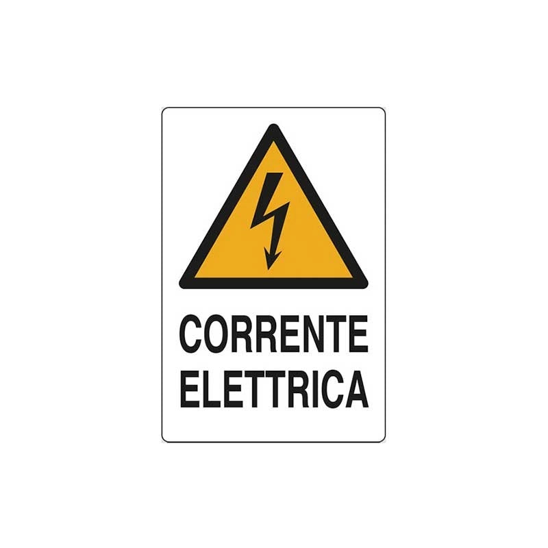 Cartello corrente elettrica cm 20X30