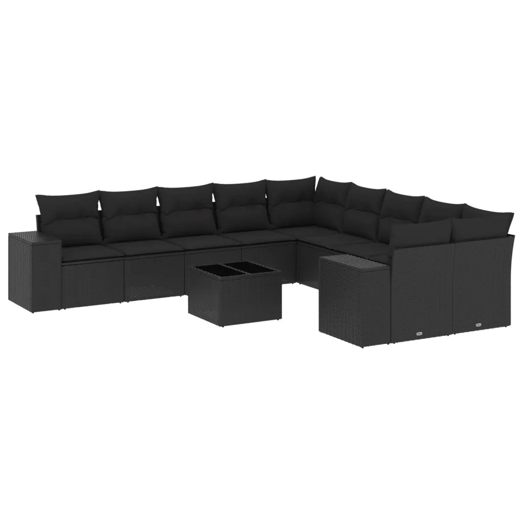 Set Divani da Giardino 11 pz con Cuscini in Polyrattan Nerocod mxl 112753
