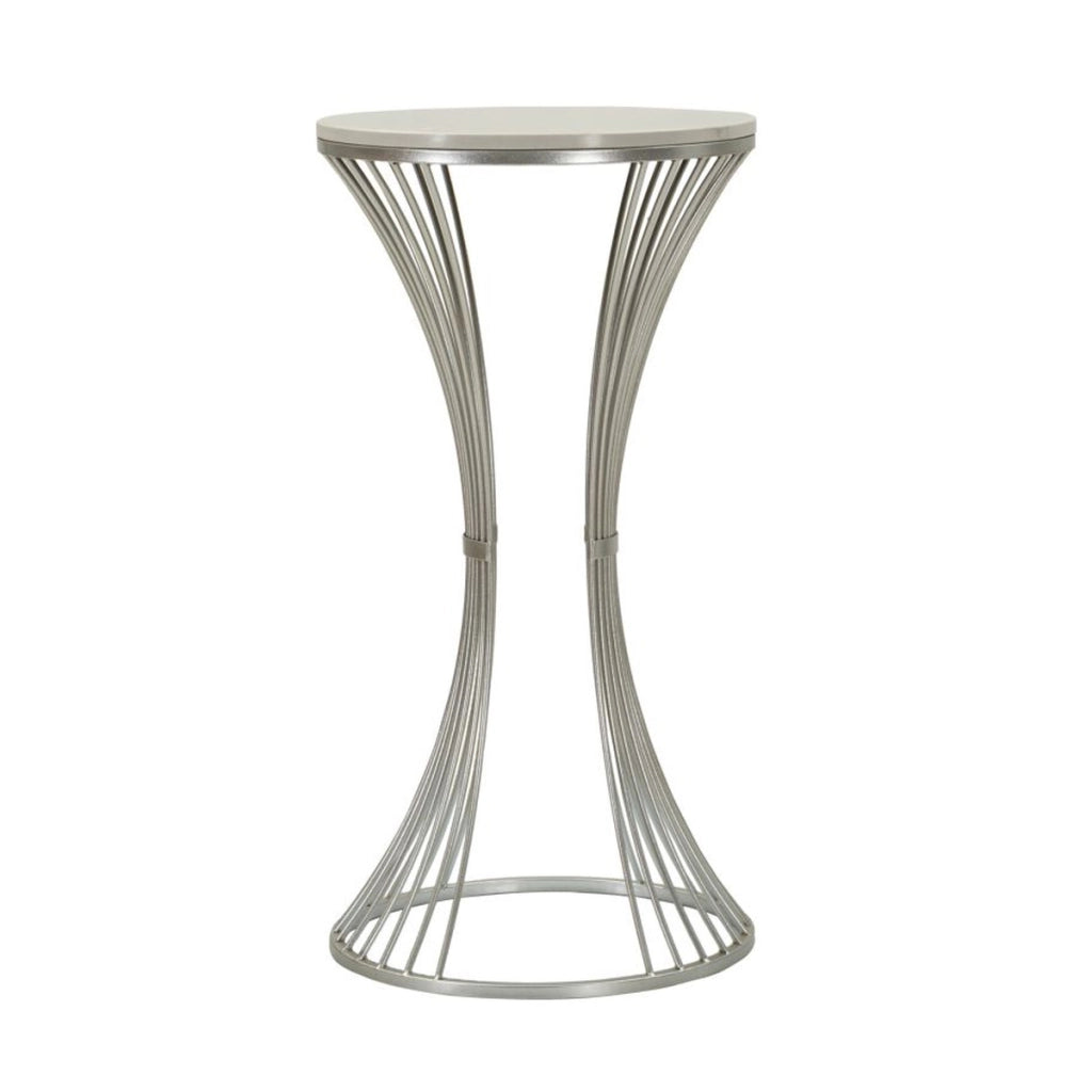 Tavolino VKH581, Argento, Marmo, 50x50x100 cm