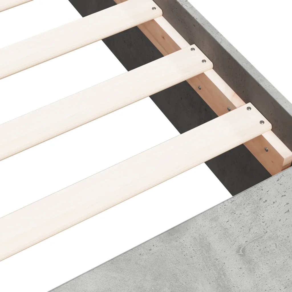 Giroletto-Struttura Letto Grigio Cemento 160x200 cm in Legno Multistrato 285577