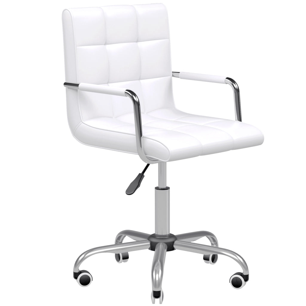 Poltrona da ufficio ¨C Zephmum ¨C Pivotante, Altezza regolabile, Imbottita, Colore bianco