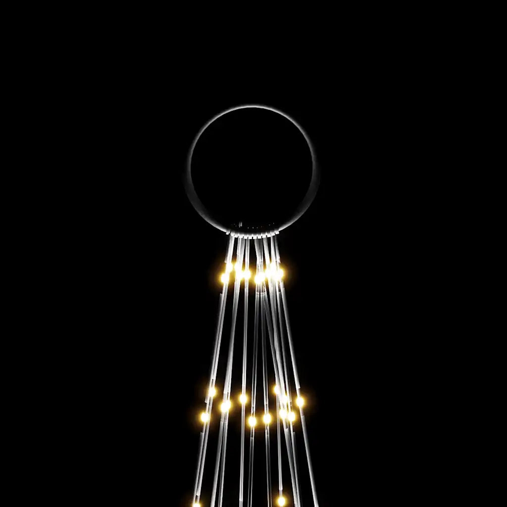 Albero di Natale Pennone Bianco Caldo 732 LED 500 cm 343526