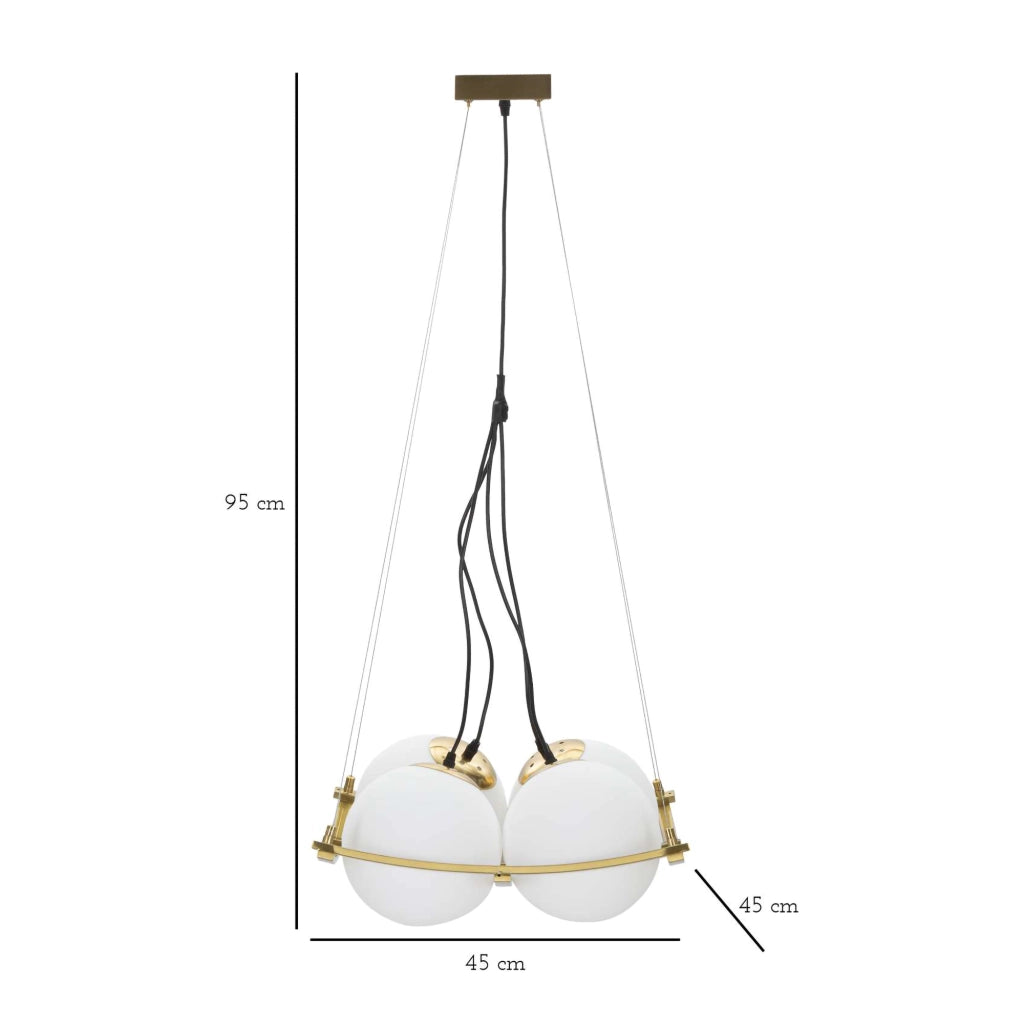 Dariniti, Lampada da Soffitto Necessarie 4 Lampadine, oro
