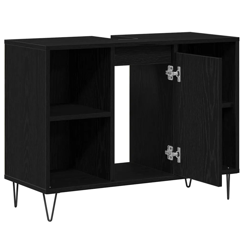 Mobile da Bagno | Armadio da bagno Nero 80 x 33 x 60 cm Legno multistrato