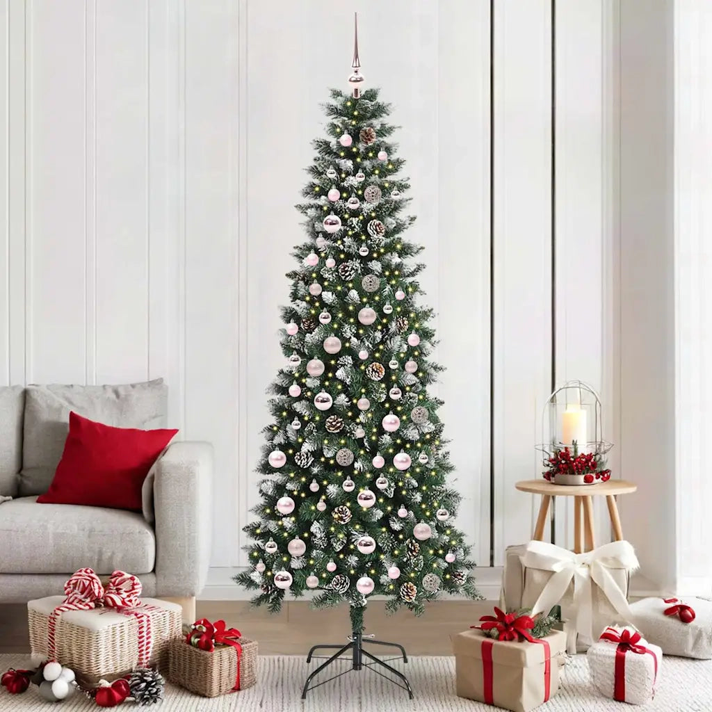 Albero di Natale | Decorazioni natalizie artificiale con 300 LED Verde 210 cm
