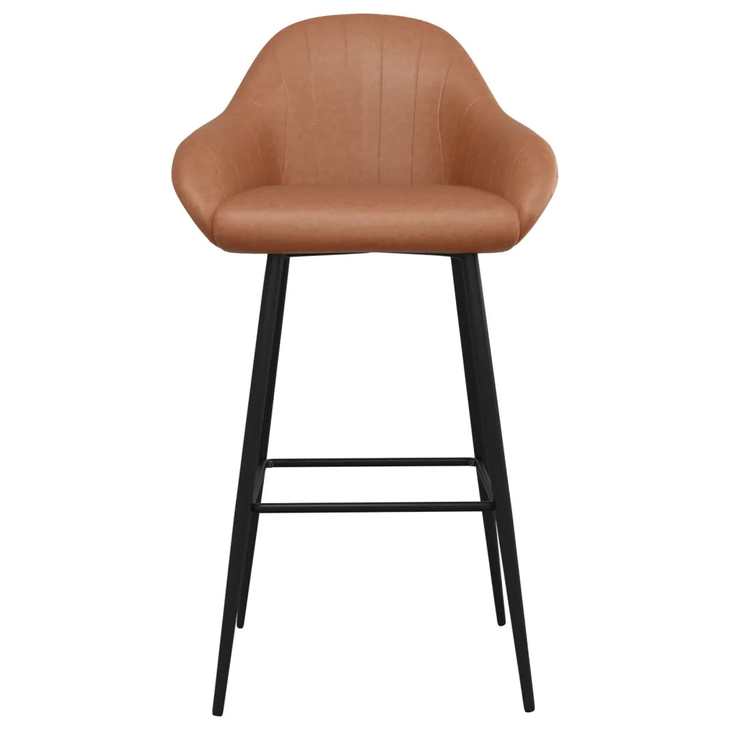 Sgabelli da Bar 2 pz Marrone Chiaro in Similpelle 338701