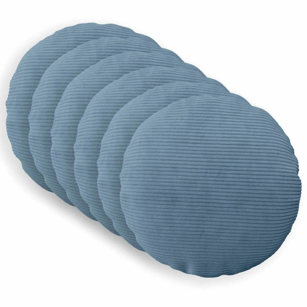 Federa 6 pcs HEERLEN Blu Ø 50 cm corduroy 922604