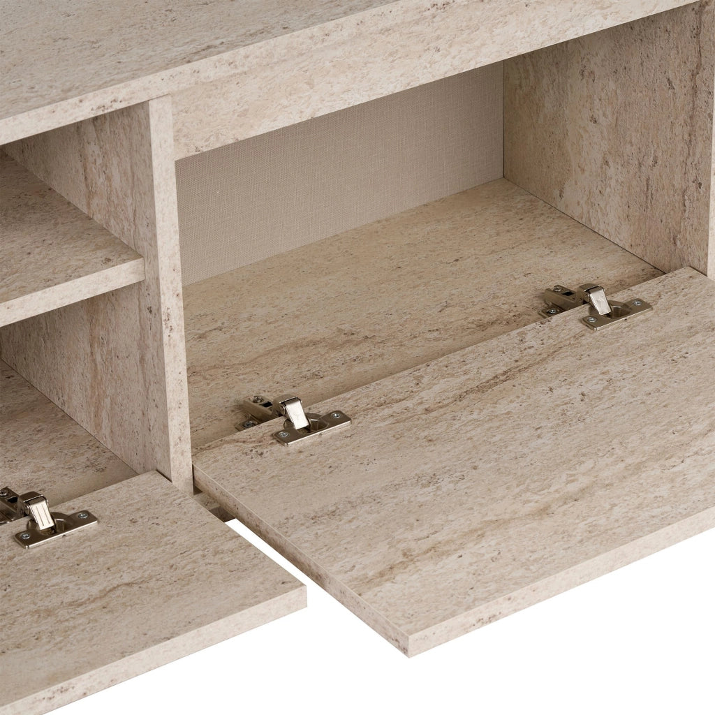 Porta TV in legno "Sentinel" - 160 x 30 x 42 cm - Travertino