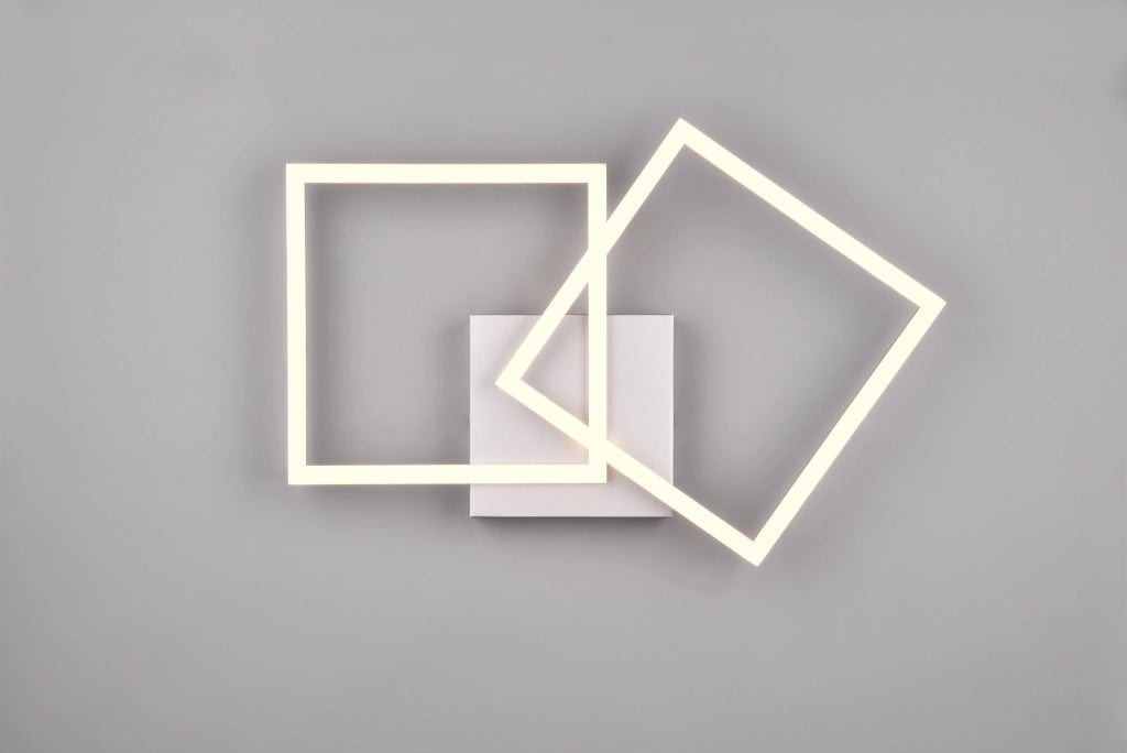 Plafoniera moderna grigio alluminio quadri LED 20W RL