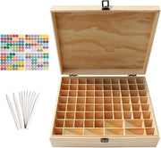 Organizzatore per oli essenziali in legno - Organizzatore Aromaterapia per 74 flaconi - Adatto per flaconi da 5-20 ml - Deposito per trucchi e smalti per unghie - Contenitore sicuro per profumi - Utilizzo domestico.