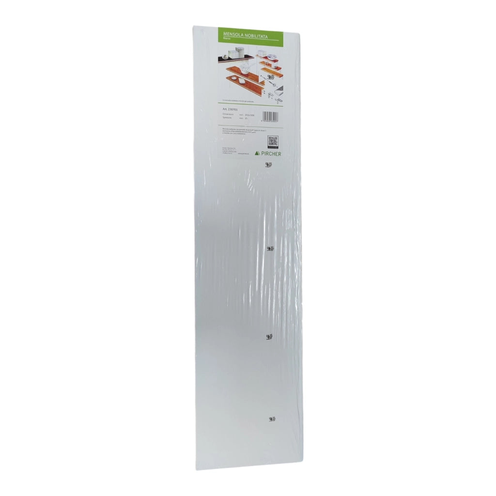 MENSOLA IN LEGNO BIANCO 100X25