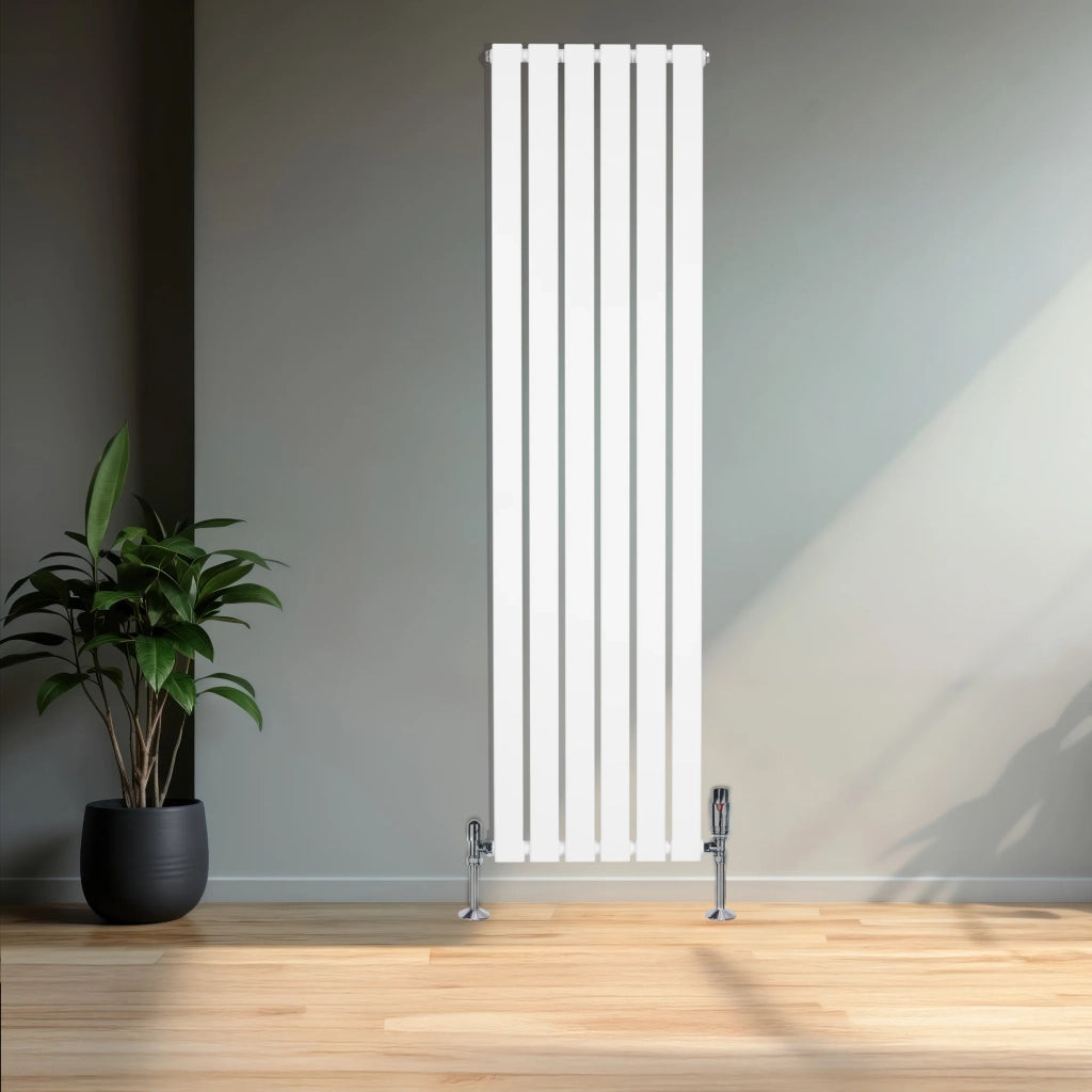 Radiatore Verticale Design Piatto Colonna Singola Bianco 1600x420 mm