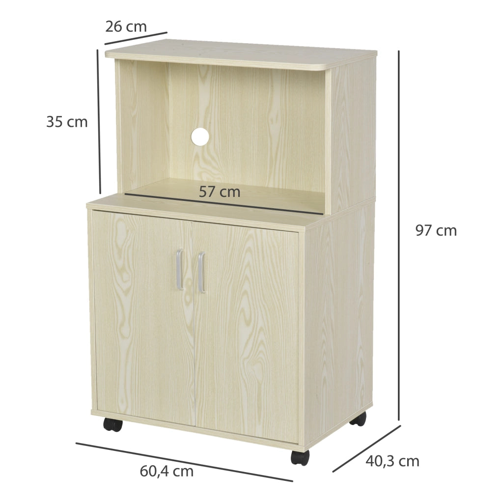 Armadio Basso Cucina con Ante e Ripiano ¨C zephmum ¨C Rovere 60,4x40,3x97 cm