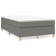 Giroletto a Molle con Materasso Grigio Scuro 120x190cm Tessuto